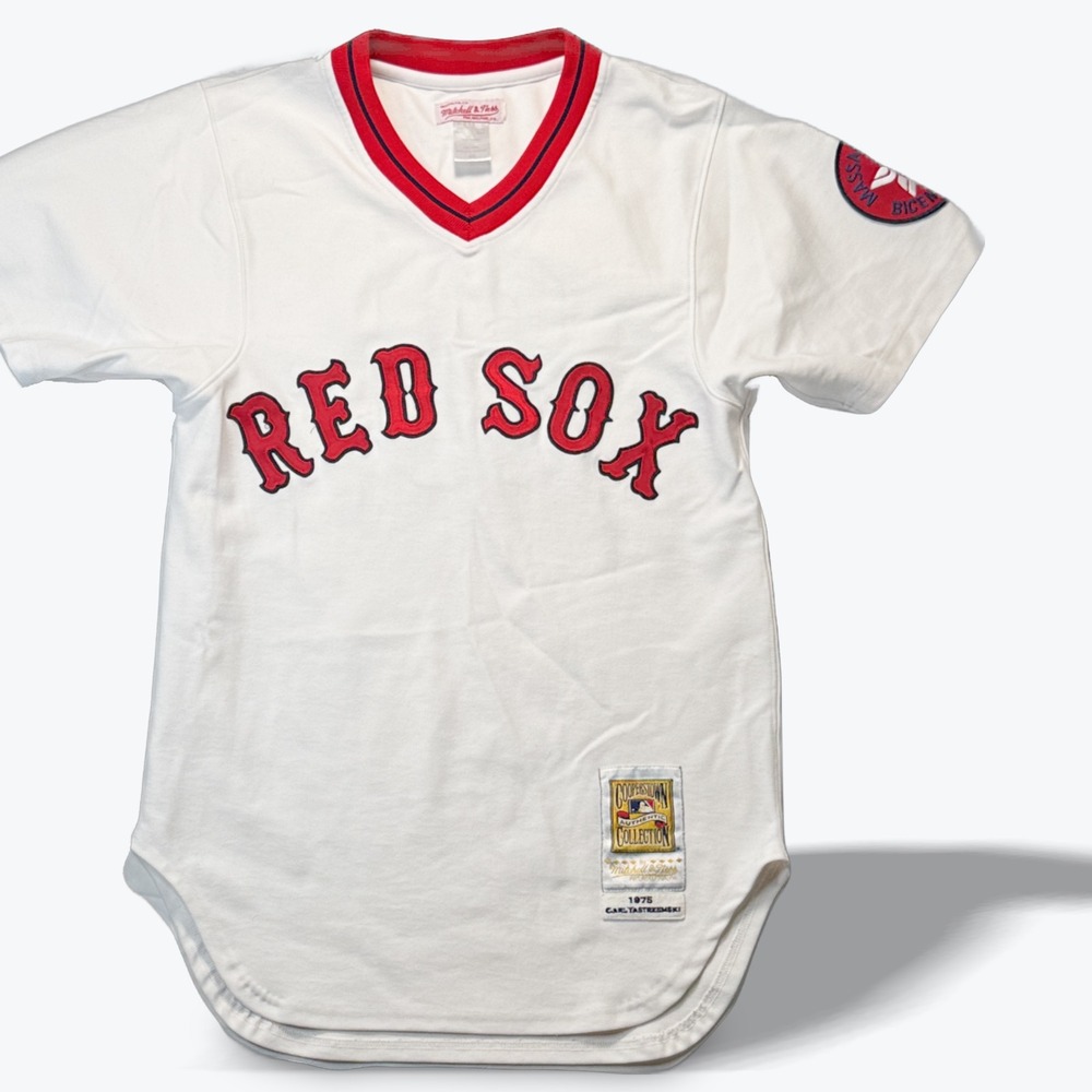 Mitchell & Ness Boston Red Sox Throwback Jersey 1975 Carl Yastrzemski Medium40